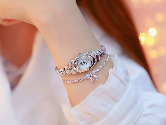 Ladies Gold Watch Diamond Wristwatch Female Fashion Bracelet Watches Women Full Diamond Watch