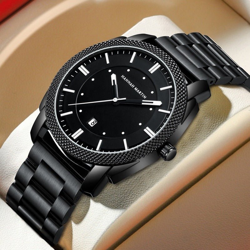 INSTOR Luxury Black Stainless Steel Watch