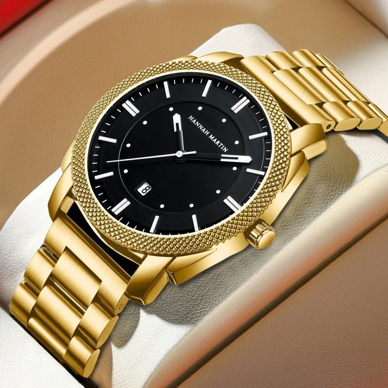 INSTOR Luxury Black Stainless Steel Watch