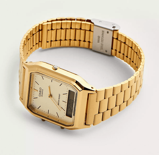 ✨ INSTOR Vintage Square Analog-Digital Watch