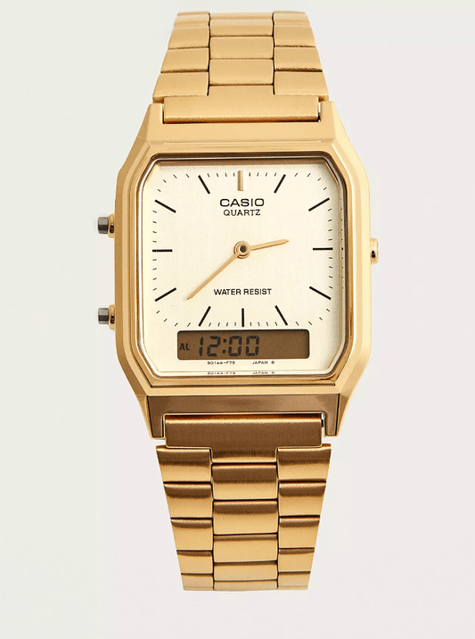 ✨ INSTOR Vintage Square Analog-Digital Watch