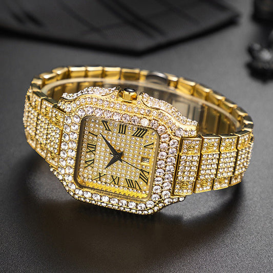 ✨ INSTOR Ice King Diamond Quartz Watch